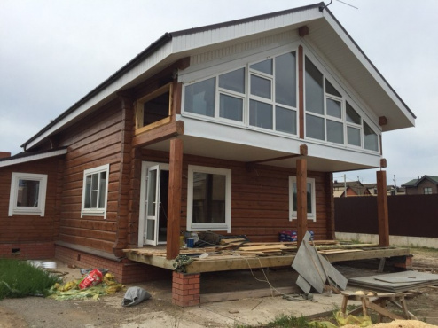Остекление частного дома профильной системой Veka Softline 3